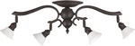 Addison 4-LIGHT Dropped Track Lighting With Flat Opal Glass Bronze Finish. Fixed Price $157.99.