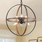 Vintage Globe Chandelier Orb Pendant Lighting FIXTURES,6-LIGHT Sphere Ove. Fixed Price $149.99.