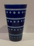 Ajka Crystal Wedgwood Titan Double Cased Blue Light Highball. Fixed Price $5.60.