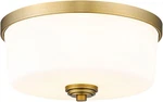 Brass 3-LIGHT Flush Mount Ceiling Fixture 220F3-HBR. Fixed Price $191.99.