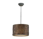 Uttermost Knotted Rattan Espresso Drum Ceiling Pendant 21103. Fixed Price $298.95.