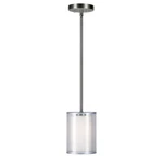 Forte Lighting Shaw Mini Pendant, Nickel/satin Opal 2731-01-55. Fixed Price $77.00.