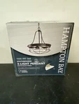 Hampton Bay DSHD19522P Southbourne 3-LIGHT Matte Black Open Cage Pendant. Fixed Price $50.99.