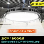 Kukuppo 200W Led High Bay Shop Area 0-10V Dimmable Church Warehouse Lights. Fixed Price $67.59.