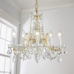 Modern K9 Crystal Chandelier, 5-LIGHT Maria Theresa Style, Gold Finish. Fixed Price $199.99.