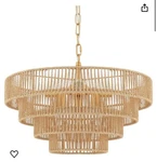 Elyccupa 6-LIGHTS Hand-woven Rattan Pendant 4 Round. Fixed Price $99.00.