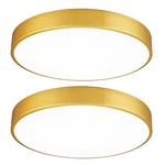 2 Pack Gold Led Ceiling Fixture Flush Mount 15 Inch 36W, Dimmable Light.... Fixed Price $136.39.