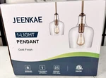 Jeenkae Modern Brass Glass Kitchen Pendant Lighting Rod-hung Gold Lig.... Fixed Price $44.95.
