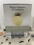 Better Homes & Gardens Light Semi Flush Mount Ceiling Frosted Glass Orb Shade. Fixed Price $40.00.
