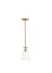 Bellevue Single Light 6" Wide Mini Pendant SH70063NB, Natural Brass. Fixed Price $79.50.