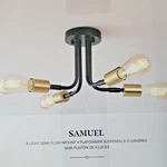 14.38 In. 4-LIGHT Matte Black Minimalist Semi-flush Mount Ceiling Lamp,. Fixed Price $48.00.