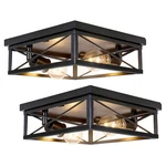 Cotulin 2-PACK Farmhouse Black Flush Mount Ceiling 11 Inch Square,. Fixed Price $48.47.