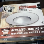 Commercial Electric 5 In. White Recessed Lighting Kit. Fixed Price $10.00.
