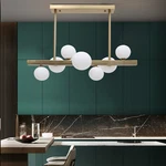 Modern 7-LIGHT Linear Bubble Chandelier Glass Ball Ceiling Pendant Lamp Fixture. Fixed Price $105.48.