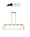 Savoy House Denton Light Linear Chandelier, Brass 1-327-5-322. Fixed Price $455.00.