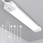 Wnsnou Led Tube Light Fixture With Plug, 1.4FT 1800LM 5000K Utility Shop Ligh.... Fixed Price $41.86.