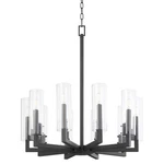 Quorum International 6277-10 Harbin Light 32"W Chandelier Black. Fixed Price $1160.00.