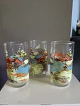 Vtg Libbey Drinking Glasses Covered Bridge Grain Mill And River Design - 12 Oz. Fixed Price $10.00.