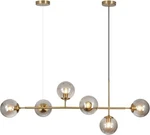 Kco Lighting 6-LIGHT Modern Globe Sputnik Chandelier Brass 1-GOLD+SMOKE Gray. Fixed Price $236.87.