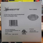 Seasons 11 In. 17W Led Flush Mount Light (brushed Nickel) Nib!. Fixed Price $39.99.