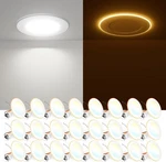 Freelicht 24 Pack 5/6 Led Can Lights With Night Inch, 5CCT. Fixed Price $194.99.