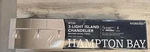 Hampton Bay Myles 3LIGHT Island Pendant Brushed Nickel Finish Glass Shades. Fixed Price $69.99.