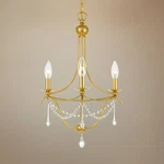 Crystorama Metro 15 1/2"W 3-LIGHT Antique Gold Chandelier. Fixed Price $348.00.