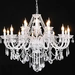 Elegant 18-LIGHT Crystal Chandelier For Living Room, Dining & Bedroom. Fixed Price $666.99.