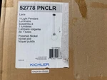 New Kichler Laria 10.25" Light Pendant Polished Nickel/clear Glass 52778 Pnclr. Fixed Price $249.99.