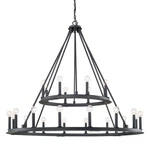 Capital Lighting 4910 Black/iron Pearson 24 Tier Chandelier. Fixed Price $2298.00.