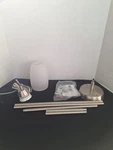 Wisten 1 Light Brushed Nickel Modern Mini Pendant With Etched Glass Shade. Fixed Price $40.00.