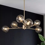 Uolfin Modern Gold Dining Room Chandelier, Bubble 31.5 6-LIGHT. Fixed Price $134.99.