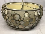 Quiozel Sea Shell Drum Semi Flush Brushed Pewter Lamp 17 Diameter. Fixed Price $550.00.