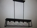 Hukoro 5-LIGHT Matte Black Kitchen Island Linear Pendant Chandelier NF52315-11I. Fixed Price $98.96.