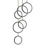 ET2 E24325 Hoopla 25"W Multi Light Pendant - Gold. Fixed Price $1768.00.
