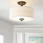 Marc 15 In. Oil Rubbed Bronze/white Metal/crystal Led Flush Mount By Jonathan. Fixed Price $65.90.