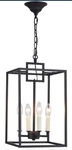 Pendant Lantern Light Industrial Iron Cage Hanging Matte Black. Fixed Price $39.00.