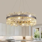 Aurum Elegance Brushed Nickel Crystal Chandelier 21 Inch. Fixed Price $357.99.