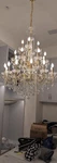 Francis 36" Gold & Clear Crystal Chandelier Hardwired Ceiling Light Fixture. Fixed Price $954.67.