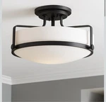 Hinkley Lighting 3641 Harper 15"W Semi-flush Bowl Ceiling Black. Fixed Price $270.00.