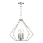 Livex Lighting Prism 5-LIGHT Contemporary Metal Chandelier Brushed Nickel. Fixed Price $219.99.