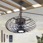 15" Outdoor Ceiling Fan With Light, Waterproof Gazebo Remote Control, Dim.... Fixed Price $127.65.