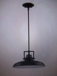Hampton Bay Wilhelm 16 1-LIGHT Black Industrial Farmhouse Pendant. Fixed Price $35.95.