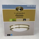 Hampton Bay Flaxmere 11.8 Led Flush Mount 1000053230 Brushed Nickel Finish. Fixed Price $12.82.