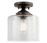 Kichler Lighting 44033OZ Winslow Semi-flush Mount 10.5 Inches Tall. Fixed Price $68.00.