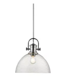 Golden Lighting Hines Pendant Chrome Seeded Glass 3118-L Ch-sd -new!. Fixed Price $124.90.