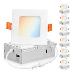 Parmida (6 Pack) 3 Inch Square 5CCT Ultra-thin Led Recessed Lighting With Jun.... Fixed Price $94.59.