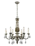 Elk Lighting 1202-005 Genevieve 6-LIGHT Chandelier Aged Cream & Iron Shabby Chic. Fixed Price $299.96.