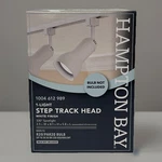 Hampton Bay 1-LIGHT White Finish Step Track Lighting Head R20/PAR20 1004612989. Fixed Price $16.99.