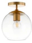 Meyer&cross Bartlett In. Brass Semi-flush Mount Seeded Glass Shade SF0789. Fixed Price $39.00.
